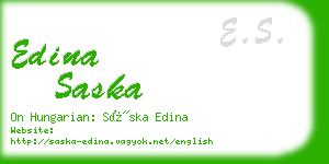 edina saska business card